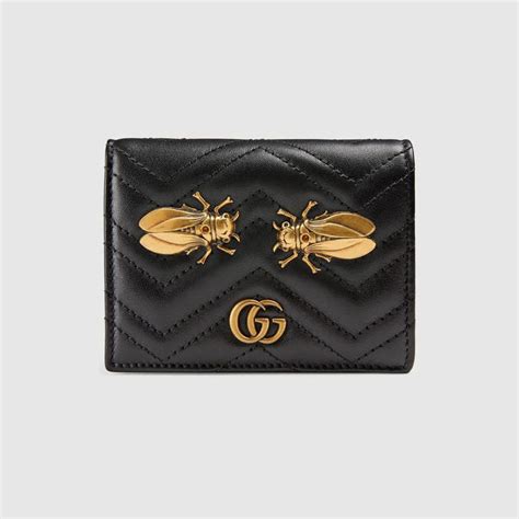 gucci animal studs card case